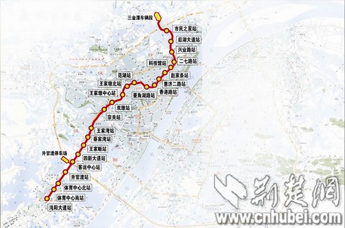 武汉地铁3号线拟于31日全线开工线路图抢先看
